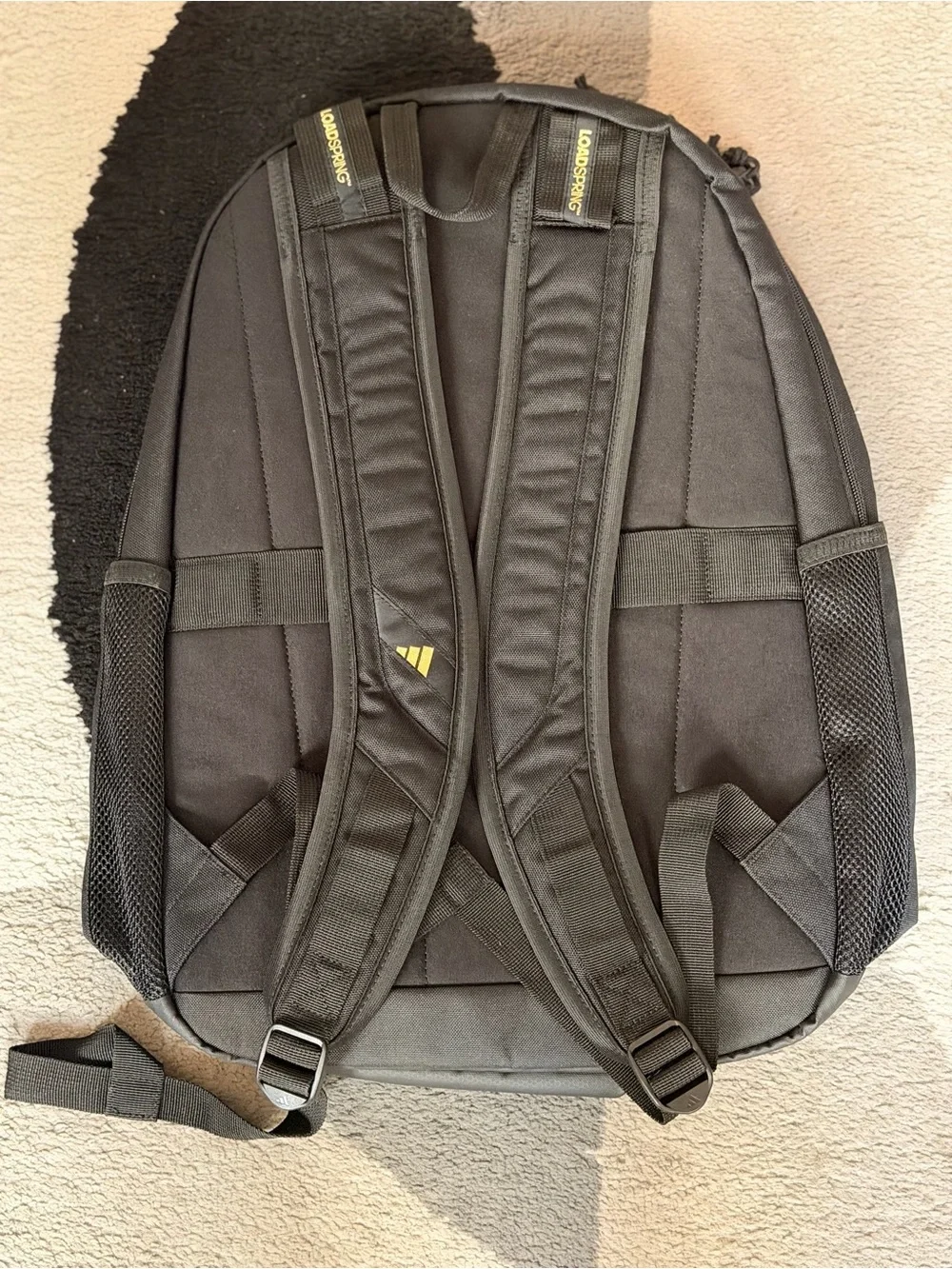 adidas Black Backpack with Gold Logo Accent